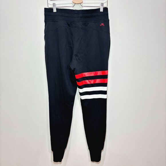 Ralph Lauren LRL Joggers Black Men M Striped Preppy Y2K 90s Sporty Colorblock - Picture 4 of 12